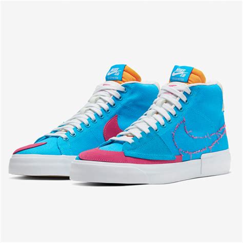 nike sb sneaker zoom blazer mid edge weiß blau|Nike SB Zoom blazer price.